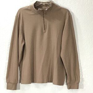 🌷Blair Ribbed Knit Quarter Zip Mock Neck Shirt